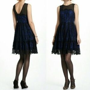 Anthropologie Moulinette Soeurs Black Lace Dress Size 4